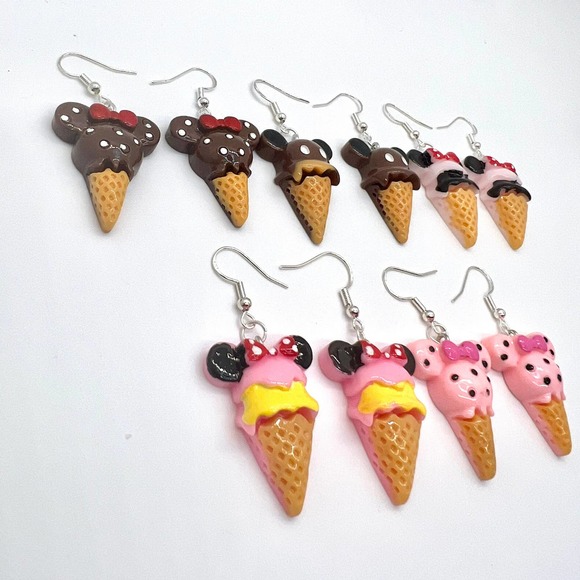 Mickey & Minnie Earrings - Ice Cream Earrings - Popsicle Earrings - Summer Earri - Picture 2 of 10